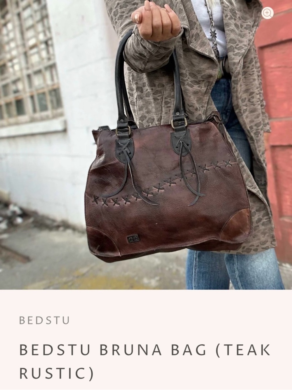 BED|STU Bruna Leather Tote - Teak Rustic Brown